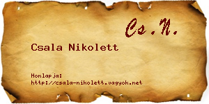 Csala Nikolett névjegykártya